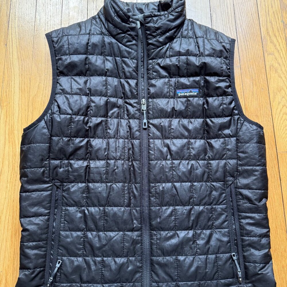 Patagonia Size S Black Nano Lightweight Insulated Quilted Full-Zip Puffer Vest - Picture 4 of 12